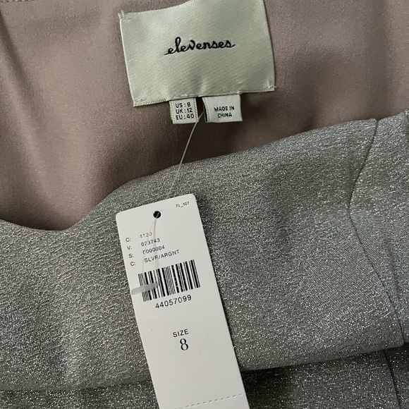 NWT Elevenses for Anthropologie Shimmering Party Dress! Sz 8 Champagne color - Picture 10 of 12